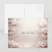 Weiße Elfenbeinflorale Postkarte (Vorne/Hinten)