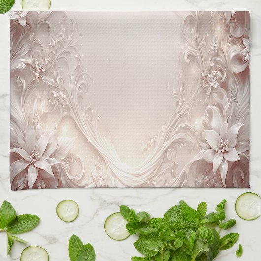 Weiße Elfenbeinküche Handtücher (Gefaltet)