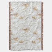 Weiße Elfenbeinseide und Elfenbeinmeisterperlen Decke (Vorderseite Vertikal)