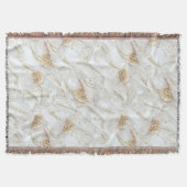 Weiße Elfenbeinseide und Elfenbeinmeisterperlen Decke (Vorderseite)