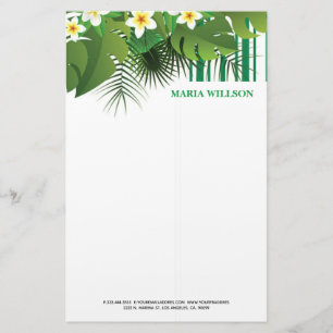 Weiße empfindliche Blume Briefpapier