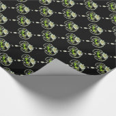 WEISSE ENAMEL-BLUME, PEARLS UND DIAMONEN GESCHENKPAPIER (Ecke)