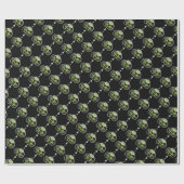 WEISSE ENAMEL-BLUME, PEARLS UND DIAMONEN GESCHENKPAPIER (Flach)