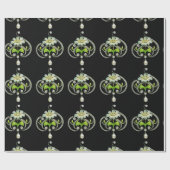 WEISSE ENAMEL BLUME, PEARLS UND DIAMONEN JEWEL GESCHENKPAPIER (Flach)