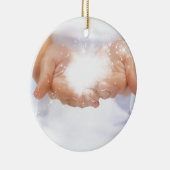 Weiße Energie Heilung Hände Reiki Heiler Schaman Keramik Ornament (Rechts)