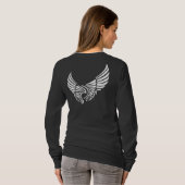 Weiße Engels-Flügel T-Shirt (Schwarz voll)
