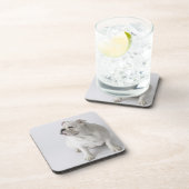 Weiße englische Bulldogge Untersetzer (Rechte Seite)