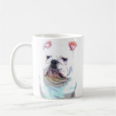 Weiße englische Tasse der Bulldogge 2 (Links)