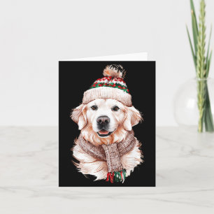 Weiße English Cream Golden Retriever Mutter Hund W Karte