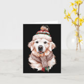 Weiße English Cream Golden Retriever Mutter Hund W Karte (Gelbe Blume)