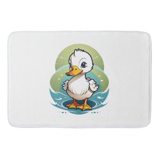 weiße Ente Badematte (Vorderseite)
