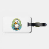 weiße Ente Gepäckanhänger (Rückseite horizontal)