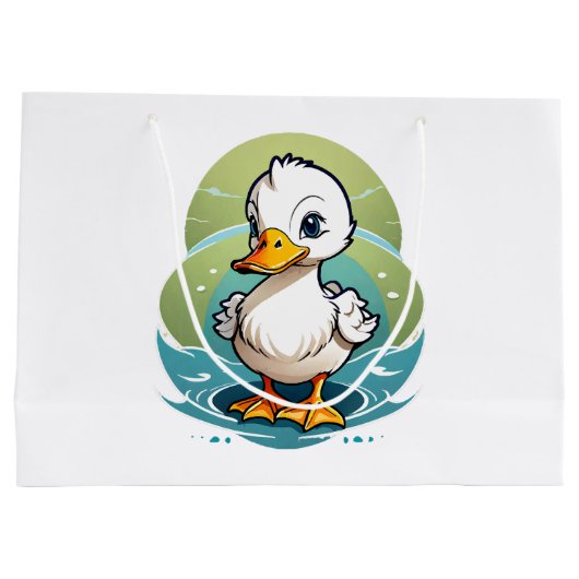 weiße Ente Große Geschenktüte (Rückseite)