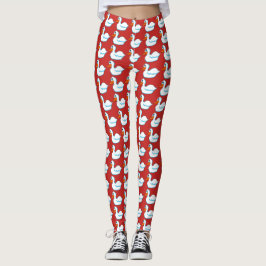 Weiße Ente Leggings