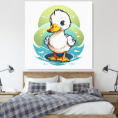weiße Ente Leinwanddruck (Insitu (Schlafzimmer))