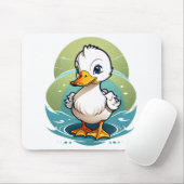 weiße Ente Mousepad (Mit Mouse)