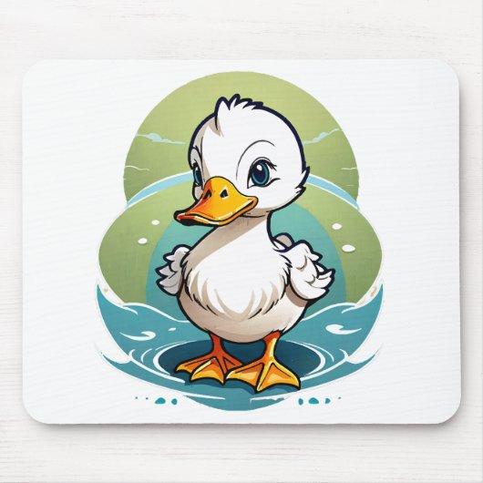 weiße Ente Mousepad (Vorne)