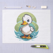 weiße Ente Seidenpapier (Handwerk)