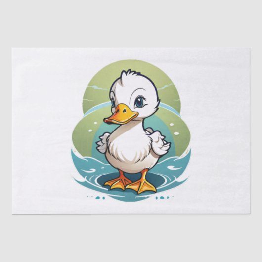 weiße Ente Seidenpapier (Vorderseite)
