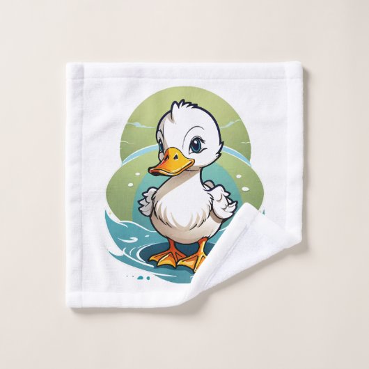 weiße Ente Waschlappen (Waschlappen)