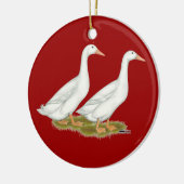 Weiße Enten Keramik Ornament (Links)