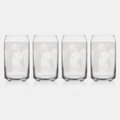 Weiße Enten mit roten Weihnachtsmannmützen Urlaub Dosenglas (Hinten)