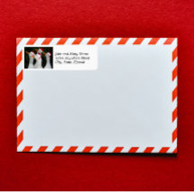 Weiße Enten mit Rücksendeadresse der Roten Weihnac