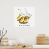 Weiße Enten und Enkeln Poster (Küche)