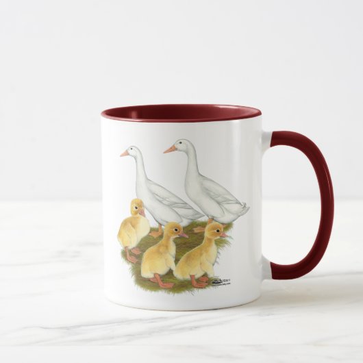 Weiße Enten und Enkeln Tasse (Rechts)