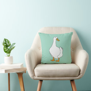 Weiße Entenvogel-Ente Kissen