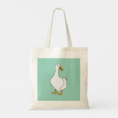Weiße Entenvogel-Ente  Tragetasche (Rückseite)