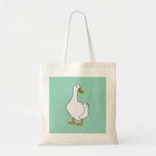 Weiße Entenvogel-Ente  Tragetasche (Vorne)