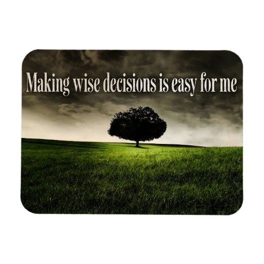 "Weiße Entscheidungen treffen" Motivation Affirmat Magnet (Horizontal)