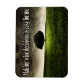 "Weiße Entscheidungen treffen" Motivation Affirmat Magnet (Vertikal)