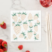 Weiße Erdbeere Pineberry CUSTOM Brautdusche Serviette (Beispiel)