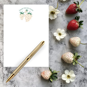 Weiße Erdbeere Süße Pineberry INDIVIDUALISIERUNG Dankeskarte