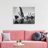 Weiße Erinnerungsrose Leinwanddruck (Insitu (Wohnzimmer))