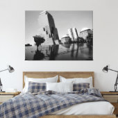 Weiße Erinnerungsrose Leinwanddruck (Insitu (Schlafzimmer))