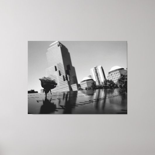 Weiße Erinnerungsrose Leinwanddruck (Vorderseite)