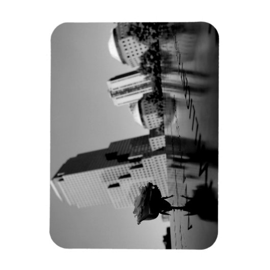 Weiße Erinnerungsrose Magnet (Vertikal)