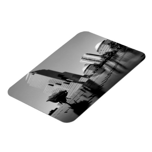 Weiße Erinnerungsrose Magnet (Linke Seite)