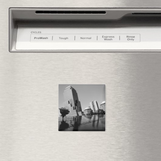 Weiße Erinnerungsrose Magnet (In Situ (Geschirrspüler))