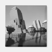 Weiße Erinnerungsrose Magnet (Vorne)