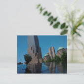 Weiße Erinnerungsrose Postkarte (Stehend Vorderseite)