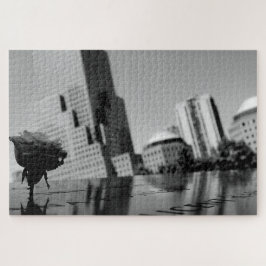 Weiße Erinnerungsrose Puzzle