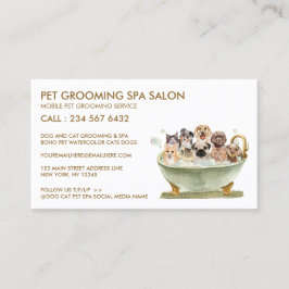 Weiße Erwachsener Wellness-Center Katzen Hunde Ern Visitenkarte