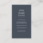 Weiße Eukalyptus-Blume Visitenkarte (Rückseite)