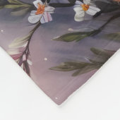 Weiße Eule Fleecedecke (Ecke)