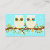 Weiße Eulen - kundenspezifische Mama-Telefonkarte Telefonnummerkarte (Rückseite)