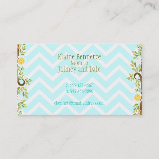 Weiße Eulen - kundenspezifische Mama-Telefonkarte Telefonnummerkarte (Vorderseite)